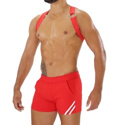 Imbracatura del marchio TOF PARIS - Imbracatura Elastic Party Boy Tof Paris - Rosso - Ref : H0018R