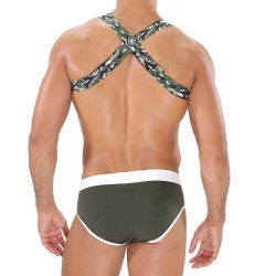 Geschirr der Marke TOF PARIS - Party Boy Elastic Harness Tof Paris - Khaki Camo - Ref : H0018CK