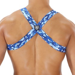 Geschirr der Marke TOF PARIS - Party Boy Elastic Harness Tof Paris - Blau Camo - Ref : H0018CBU