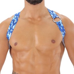 Imbracatura del marchio TOF PARIS - Imbracatura Elastic Party Boy Tof Paris - Camo Blu - Ref : H0018CBU