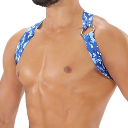 Geschirr der Marke TOF PARIS - Party Boy Elastic Harness Tof Paris - Blau Camo - Ref : H0018CBU