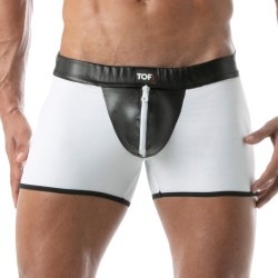 Breve del marchio TOF PARIS - Pantaloncini Bad boys con cerniera posteriore nudo Tof Paris - Bianco - Ref : TOF255B