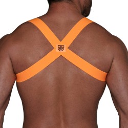 Harnais de la marque TOF PARIS - Harnais Elastique Party Boy Tof Paris - Orange fluo - Ref : H0018OF