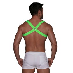 Harnais de la marque TOF PARIS - Harnais Elastique Party Boy Tof Paris - Vert fluo - Ref : H0018VF