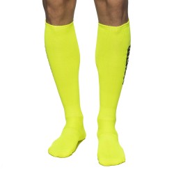 Calcetines de la marca ADDICTED - Calcetines largos de neón - amarillo - Ref : AD1155 C31