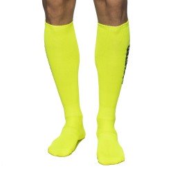 Calzini del marchio ADDICTED - Calze lunghe neon - giallo - Ref : AD1155 C31