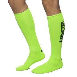 Calzini del marchio ADDICTED - Chaussettes longues néon - verde - Ref : AD1155 C33