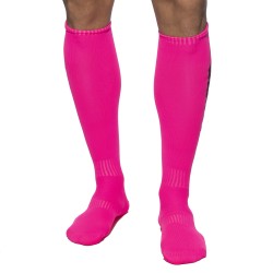 Calcetines de la marca ADDICTED - Calcetines largos de neón - rosa - Ref : AD1155 C34