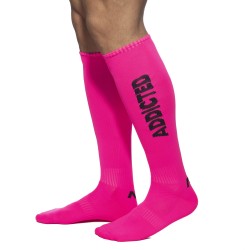 Chaussettes & socquettes de la marque ADDICTED - Chaussettes longues néon - rose - Ref : AD1155 C34