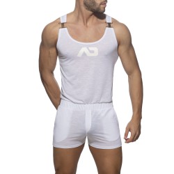 Body de la marque ADDICTED - Salopette AD flame - blanc - Ref : AD1107 C01