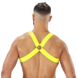 Harnais de la marque TOF PARIS - Harnais Elastique Fetish TOf paris - Jaune Fluo - Ref : H0017JF