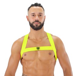 Harnais de la marque TOF PARIS - Harnais Elastique Fetish TOf paris - Jaune Fluo - Ref : H0017JF