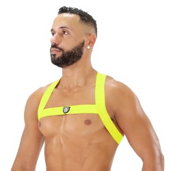 Geschirr der Marke TOF PARIS - Fetish Elastic Harness TOf paris - Neon Gelb - Ref : H0017JF