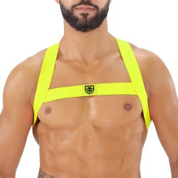 Aprovechar de la marca TOF PARIS - Arnés elástico Fetish TOf paris - Amarillo Fluo - Ref : H0017JF