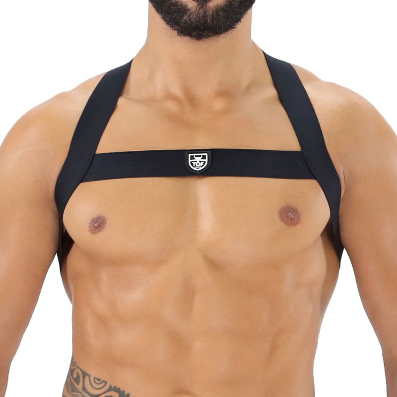 Geschirr der Marke TOF PARIS - Fetish Elastic Harness TOf paris - Schwarz - Ref : H0017N