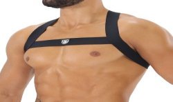 Harness of the brand TOF PARIS - Fetish Elastic Harness TOf paris - Black - Ref : H0017N