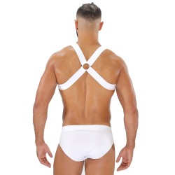 Geschirr der Marke TOF PARIS - Fetish Elastic Harness TOf paris - weiß - Ref : H0017B