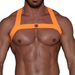 Geschirr der Marke TOF PARIS - Fetish Elastic Harness TOf paris - Neon Orange - Ref : H0017OF