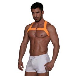 Geschirr der Marke TOF PARIS - Fetish Elastic Harness TOf paris - Neon Orange - Ref : H0017OF