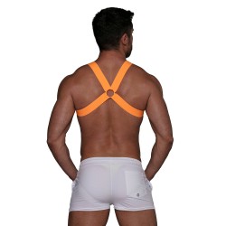 Harness of the brand TOF PARIS - Fetish Elastic Harness TOf paris - Neon Orange - Ref : H0017OF