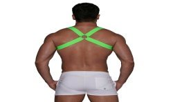 Harness of the brand TOF PARIS - Fetish Elastic Harness TOf paris - Neon Green - Ref : H0017VF