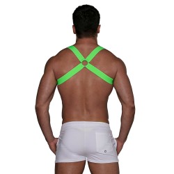 Harness of the brand TOF PARIS - Fetish Elastic Harness TOf paris - Neon Green - Ref : H0017VF