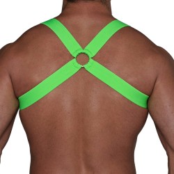 Harness of the brand TOF PARIS - Fetish Elastic Harness TOf paris - Neon Green - Ref : H0017VF