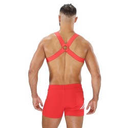 Geschirr der Marke TOF PARIS - Fetish Elastic Harness TOf paris - Rot - Ref : H0017R