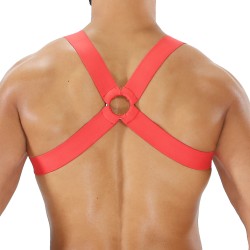 Harness of the brand TOF PARIS - Fetish Elastic Harness TOf paris - Red - Ref : H0017R