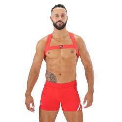 Geschirr der Marke TOF PARIS - Fetish Elastic Harness TOf paris - Rot - Ref : H0017R