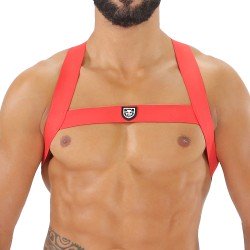 Harness of the brand TOF PARIS - Fetish Elastic Harness TOf paris - Red - Ref : H0017R