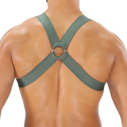 Harness of the brand TOF PARIS - Fetish Elastic Harness TOf paris - Khaki - Ref : H0017K