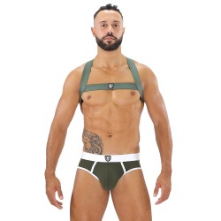 Harness of the brand TOF PARIS - Fetish Elastic Harness TOf paris - Khaki - Ref : H0017K