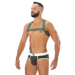 Geschirr der Marke TOF PARIS - Fetish Elastic Harness TOf paris - Khaki - Ref : H0017K