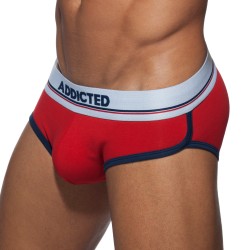 Slip, Tanga de la marque ADDICTED - Slip Curve rouge - Ref : AD727 C06