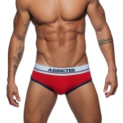 Slip de la marca ADDICTED - Calzoncillos de curva rojo - Ref : AD727 C06