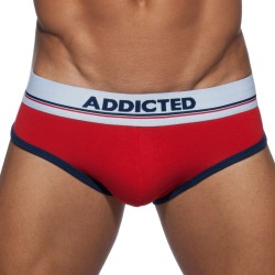 Brief of the brand ADDICTED - Red curve briefs - Ref : AD727 C06