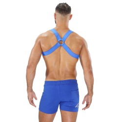 Geschirr der Marke TOF PARIS - Fetish Elastic Harness TOf paris - Blau - Ref : H0017BU