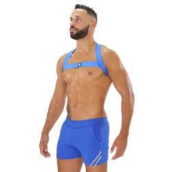 Geschirr der Marke TOF PARIS - Fetish Elastic Harness TOf paris - Blau - Ref : H0017BU