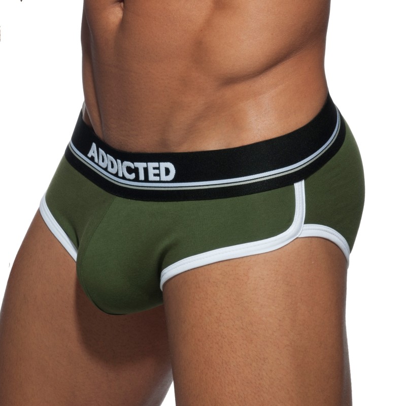 Slip der Marke ADDICTED - Khaki Kurvenbriefe - Ref : AD727 C12