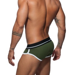 Brief of the brand ADDICTED - Khaki curve briefs - Ref : AD727 C12