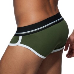 Brief of the brand ADDICTED - Khaki curve briefs - Ref : AD727 C12