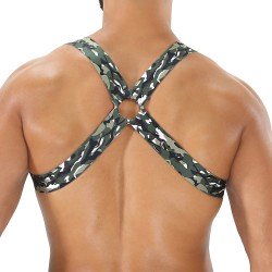 Zubehör der Marke TOF PARIS - Fetish Elastic Harness TOf paris - Camouflage Khaki - Ref : H0017CK
