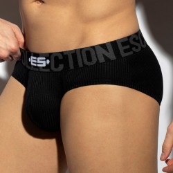 Brief of the brand ES COLLECTION - Recycled Rib brief - black - Ref : UN570 C10