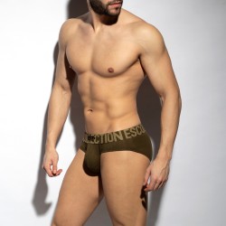 Slip, Tanga de la marque ES COLLECTION - Slip Recycled Rib - kaki - Ref : UN570 C12