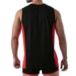 Top of the brand TOF PARIS - Tanktop Total Protection Tof Paris - Black/Red - Ref : TOF142NR