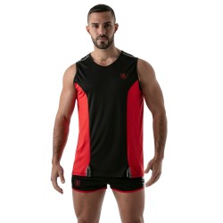 Top of the brand TOF PARIS - Tanktop Total Protection Tof Paris - Black/Red - Ref : TOF142NR