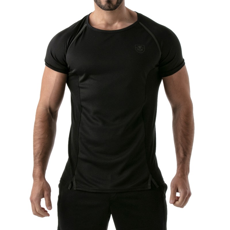 In alto del marchio TOF PARIS - T-shirt Total Protection Tof Paris - Bianco - Ref : TOF143N