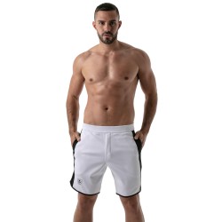 Sportswear of the brand TOF PARIS - Gym Long shorts Tof Paris - White - Ref : TOF146B