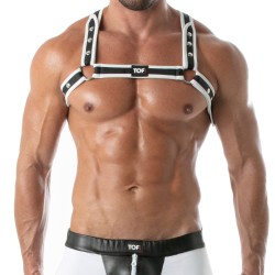 Aprovechar de la marca TOF PARIS - Arnés Bulldog Neoprene Tof Paris - Blanco - Ref : TOF256B